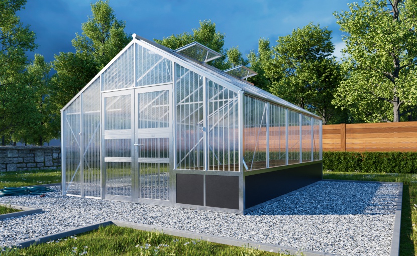 WAMA HochbeetGewächshaus Tropic 3.05 mit einseitigem Hochbeet 20
