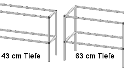 Pflanz- und Arbeitstisch <br> Länge: 124 cm