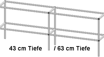Pflanz- und Arbeitstisch <br> Länge: 245 cm