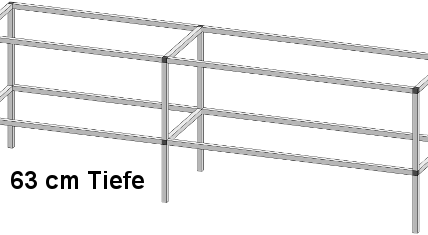 Pflanz- und Arbeitstisch <br> Länge: 284 cm
