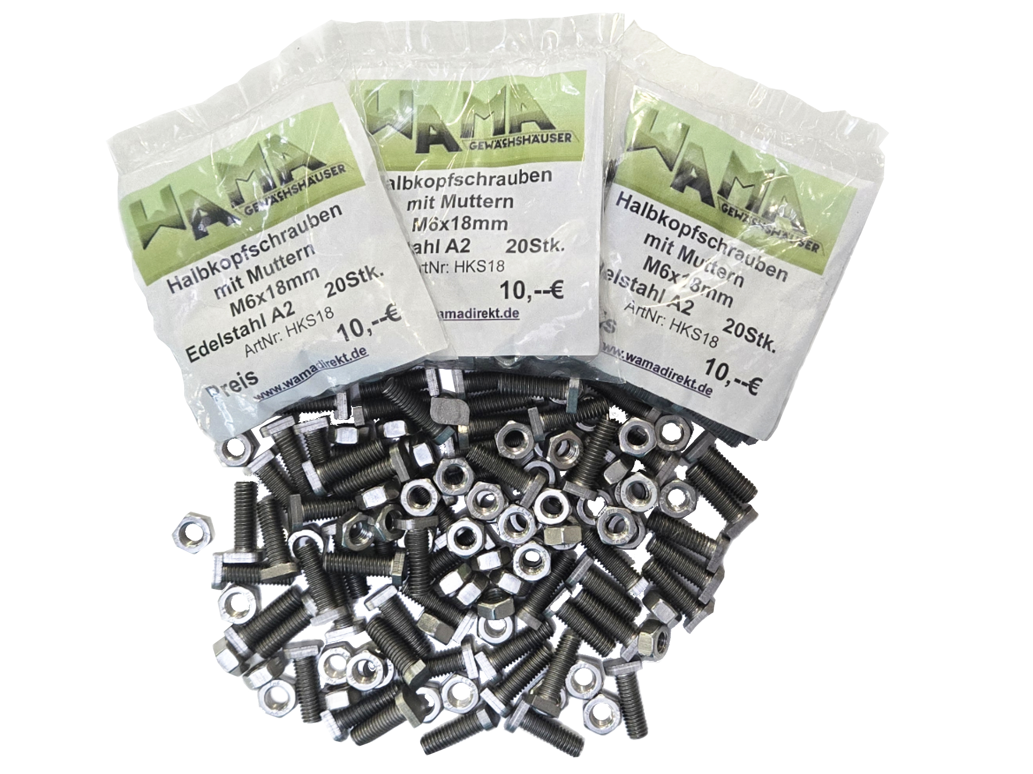 sparset halbkopfschrauben 18mm (3x20) 3erhks18h