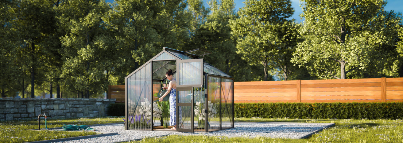 WAMA Gewächshaus Tropic 1.02 Klassisch in anthrazitgrau RAL7016