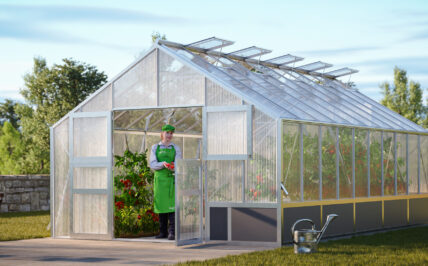 WAMA Gewächshaus Profi XL 100 Hochbeet umlaufend in Alu