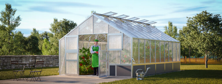 WAMA Gewächshaus Profi XL 100 Hochbeet umlaufend in Alu