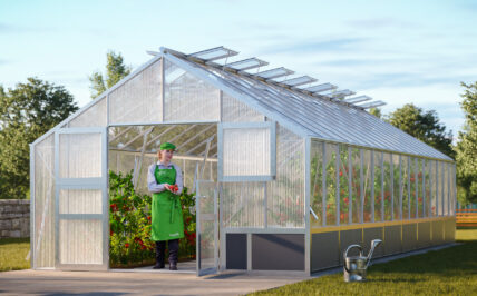 WAMA Gewächshaus Profi XL 160 Hochbeet umlaufend in Alu