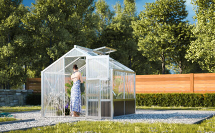 WAMA Gewächshaus Tropic 1.02 Hochbeet umlaufend in Alu
