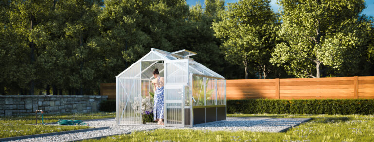 WAMA Gewächshaus Tropic 1.03 Hochbeet umlaufend in Alu