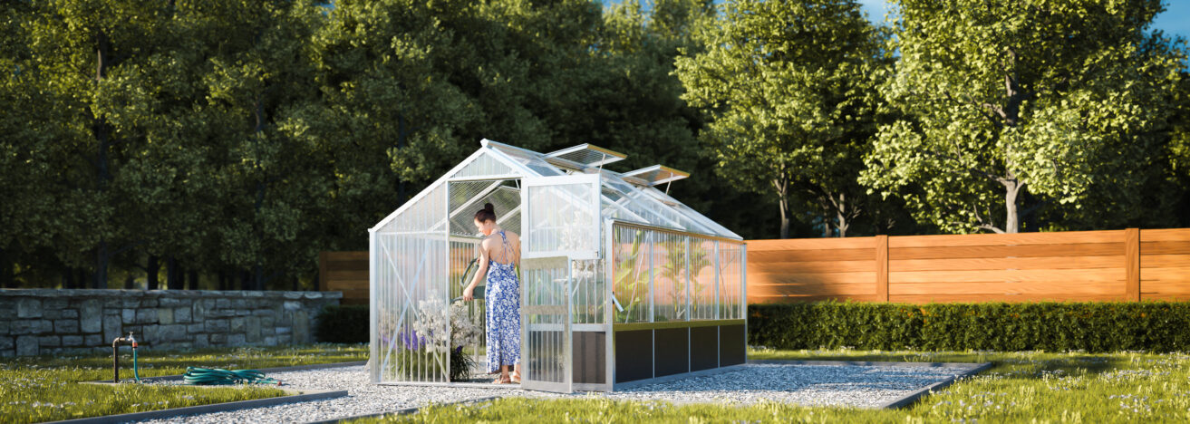 WAMA Gewächshaus Tropic 1.04  Hochbeet umlaufend in Alu