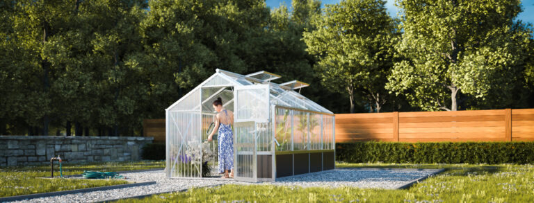 WAMA Gewächshaus Tropic 1.04 Hochbeet umlaufend in Alu