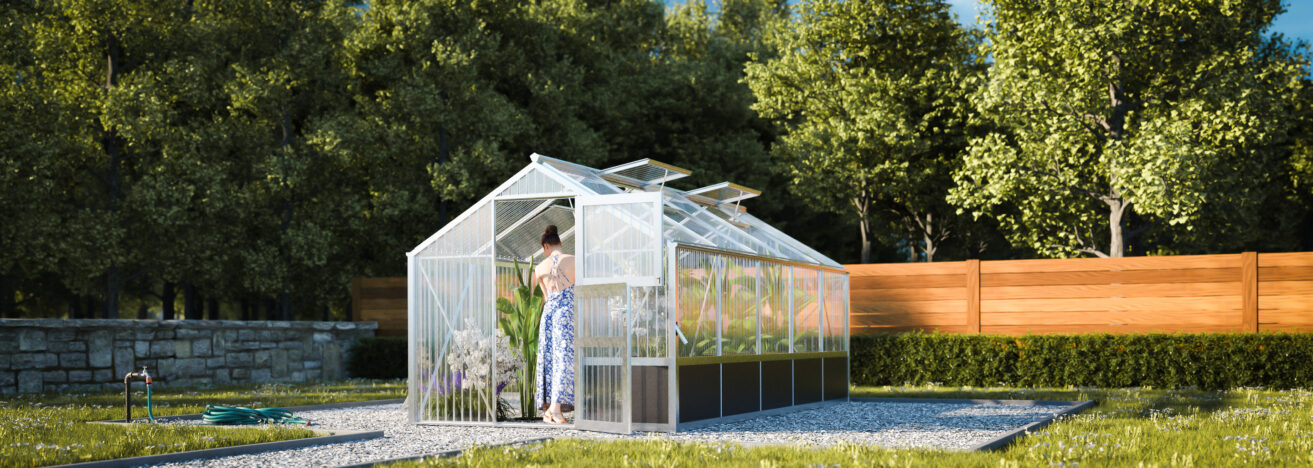 WAMA Gewächshaus Tropic 1.05  Hochbeet umlaufend in Alu