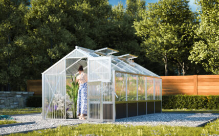 WAMA Gewächshaus Tropic 1.05 Hochbeet umlaufend in Alu