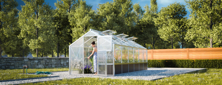 WAMA Gewächshaus Tropic 1.06 Hochbeet umlaufend in Alu