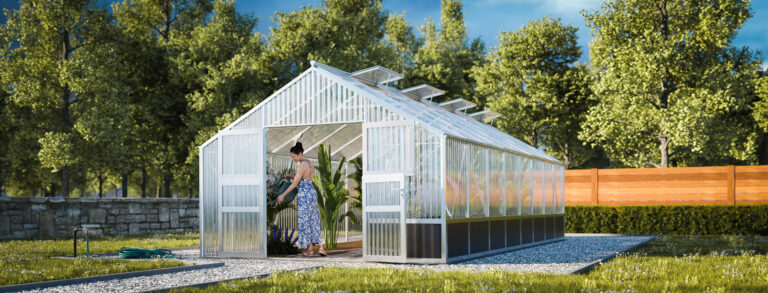 WAMA Gewächshaus Tropic 3.08 Hochbeet umlaufend in Alu