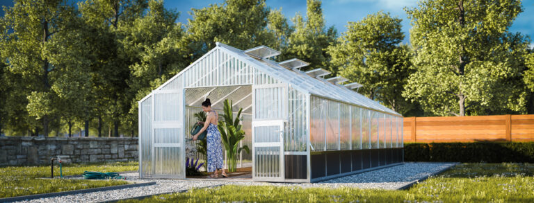 WAMA Gewächshaus Tropic 3.10 Hochbeet umlaufend in Alu