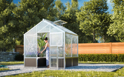WAMA Gewächshaus Tropic 1.02 Hochbeet umlaufend in Alu