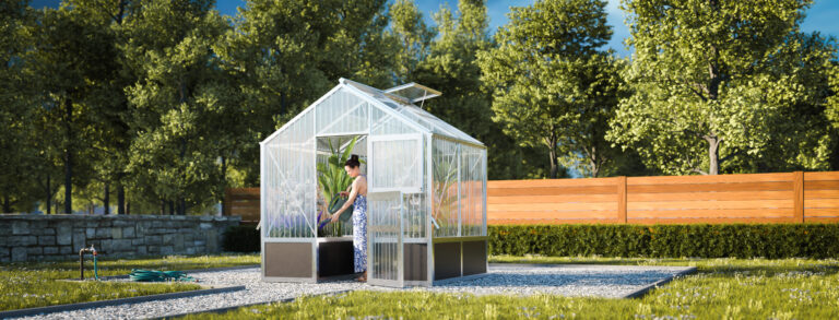 WAMA Gewächshaus Tropic 1.02 Hochbeet umlaufend in Alu