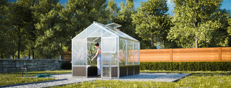 WAMA Gewächshaus Tropic 1.03 Hochbeet umlaufend in Alu