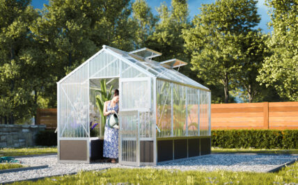 WAMA Gewächshaus Tropic 1.04 Hochbeet umlaufend in Alu