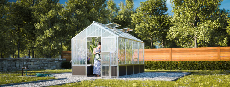 WAMA Gewächshaus Tropic 1.04 Hochbeet umlaufend in Alu