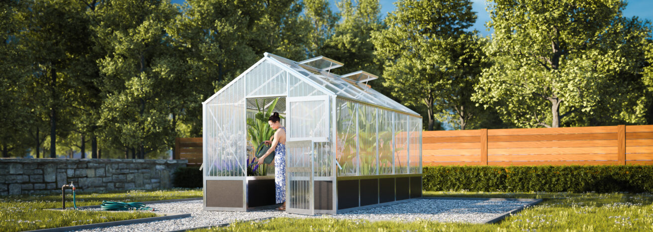 WAMA Gewächshaus Tropic 1.05  Hochbeet umlaufend in Alu
