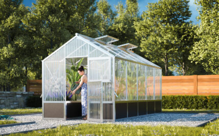 WAMA Gewächshaus Tropic 1.05 Hochbeet umlaufend in Alu