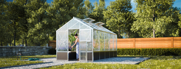 WAMA Gewächshaus Tropic 1.05 Hochbeet umlaufend in Alu