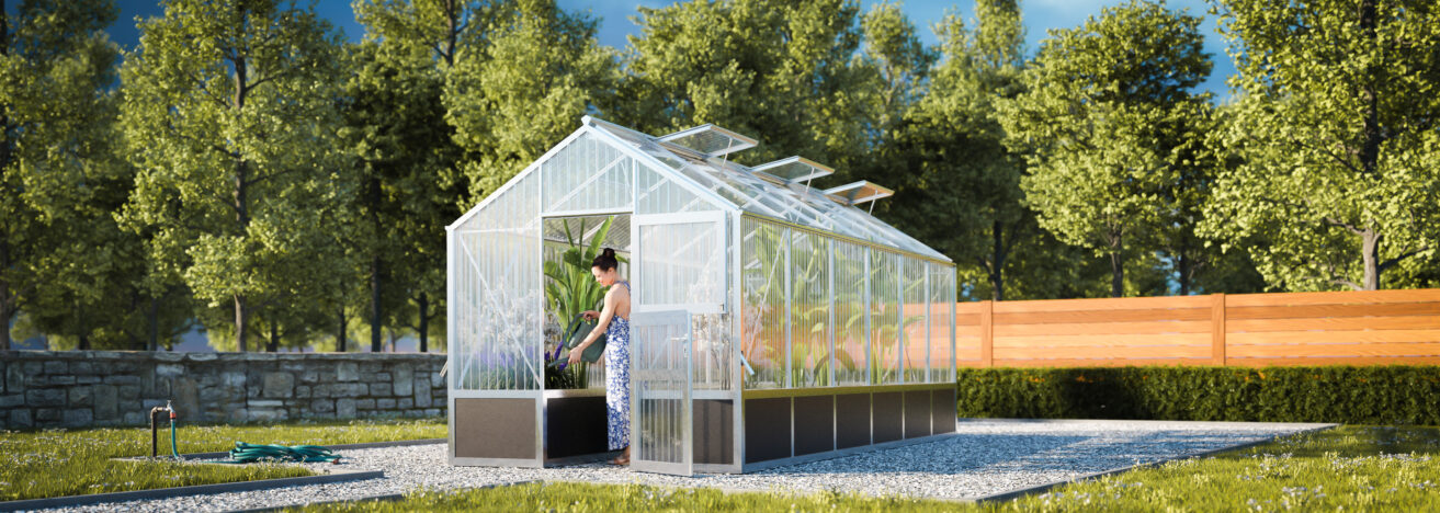 WAMA Gewächshaus Tropic 1.06  Hochbeet umlaufend in Alu