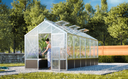 WAMA Gewächshaus Tropic 1.06 Hochbeet umlaufend in Alu