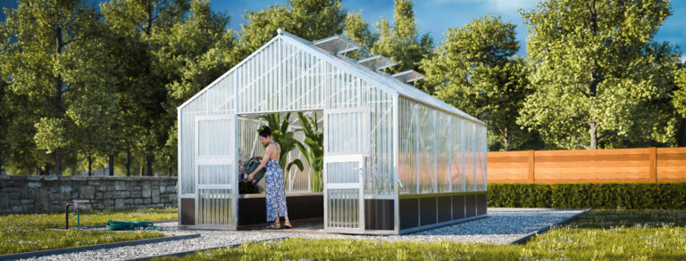 WAMA Gewächshaus Tropic 3.06 Hochbeet umlaufend in Alu
