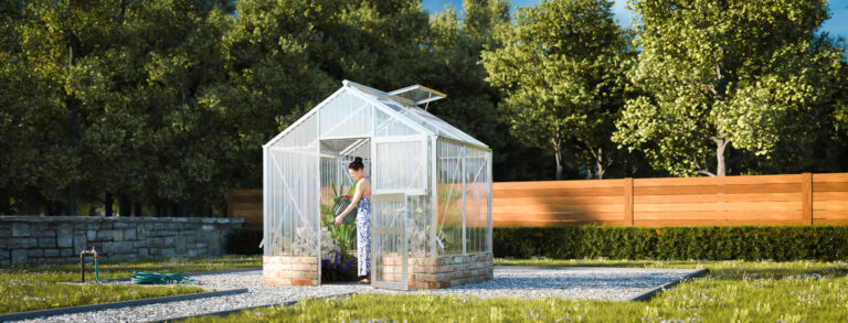 WAMA Gewächshaus Tropic 1.02 Mauer in Alu