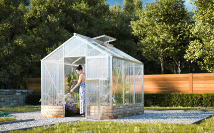 WAMA Gewächshaus Tropic 1.03 Mauer in Alu