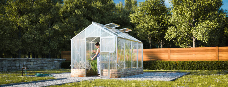 WAMA Gewächshaus Tropic 1.04 Mauer in Alu